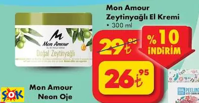 MON AMOUR ZEYTİNYAĞLI EL KREMİ MON AMOUR ZEYTİNYAĞLI EL KREMİ